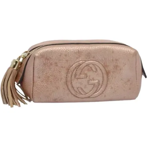 Pre-owned Clutches, female, , Size: ONE SIZE Pre-owned Leather clutches - Gucci Vintage - Modalova