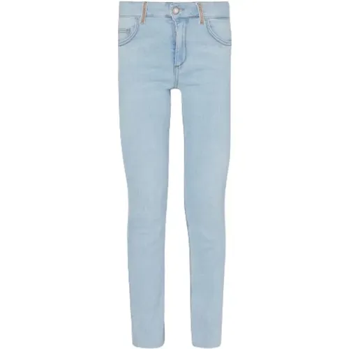 Crop Flare Jeans mit ausgefranstem Saum , Damen, Größe: W32 - Liu Jo - Modalova
