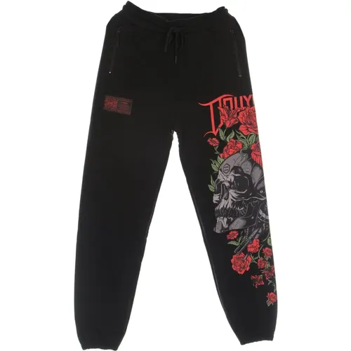 Sweatpants, male, , Size: L Red Lightweight Tracksuit Sweatpants - Dolly Noire - Modalova