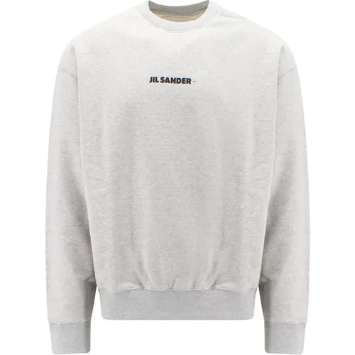 Sweatshirts, male, , Size: XL Grey Crew-neck Sweatshirt - Jil Sander - Modalova