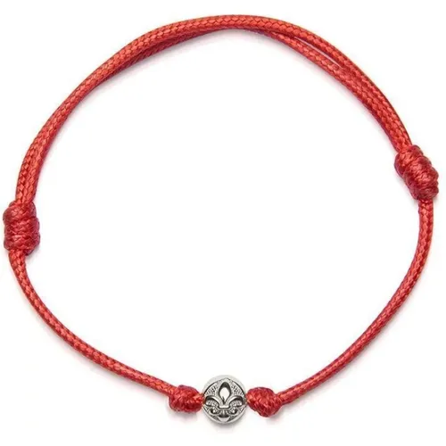 String Bracelet with Silver , male, Sizes: ONE SIZE - Nialaya - Modalova