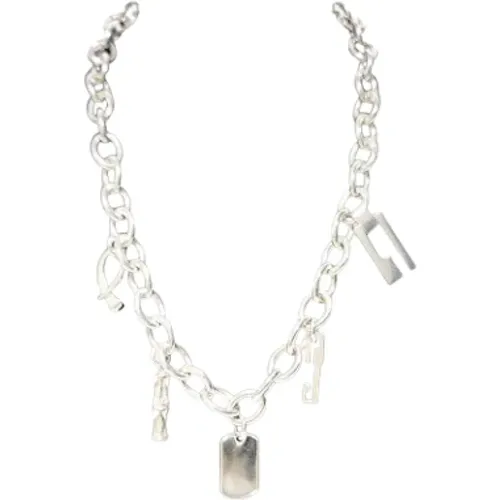 Pre-owned Silver necklaces , female, Sizes: ONE SIZE - Gucci Vintage - Modalova