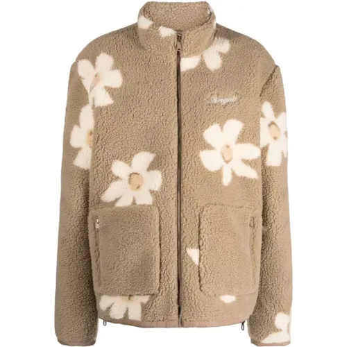 Flower Fleece Casual Jacket , female, Sizes: M - Axel Arigato - Modalova