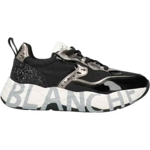 Schwarze Glitter Sneakers Club105 , Damen, Größe: 39 EU - Voile blanche - Modalova