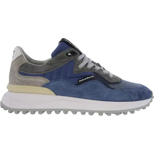 Blue Textile Sport Shoes , male, Sizes: 10 1/2 UK, 11 1/2 UK, 8 1/2 UK, 8 UK, 9 1/2 UK, 9 UK, 10 UK, 11 UK - Floris van Bommel - Modalova