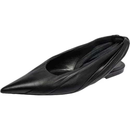 Pre-owned Flats, female, , Size: 7 US Pre-owned Leather flats - Balenciaga Vintage - Modalova