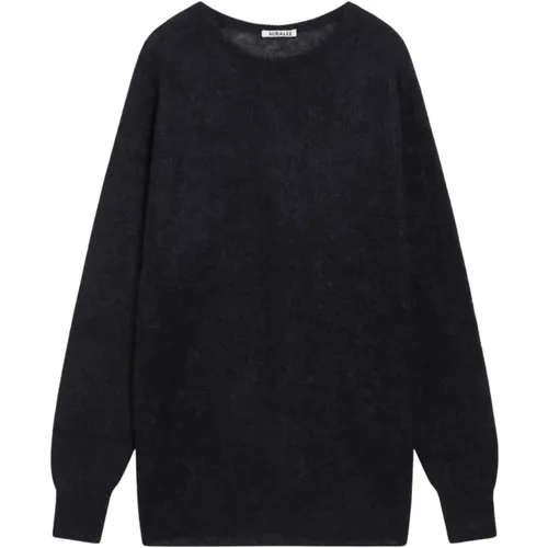 Round-neck Knitwear, male, , Size: XL L/S Knit - Auralee - Modalova