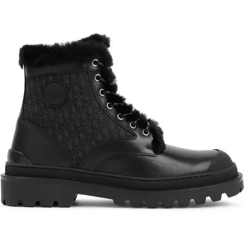 Leather Ankle Boots , male, Sizes: 9 UK, 7 UK - Dior - Modalova