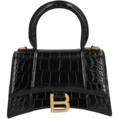 Hourglass XS Crocodile Pattern Handbag , female, Sizes: ONE SIZE - Balenciaga - Modalova