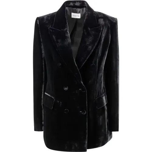 Blazers, female, , Size: M Velvet Jacket with Pointed Lapels - P.a.r.o.s.h. - Modalova