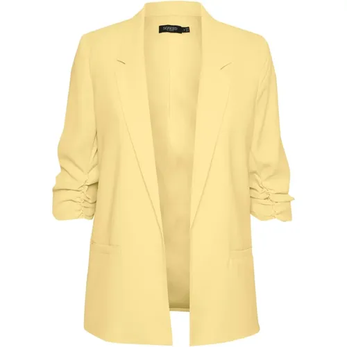 Blazers, female, , Size: XS Pale Banana Blazer Jacket - Soaked in Luxury - Modalova