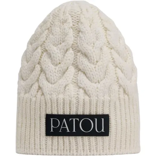 Chunky Cable Knit White Hat Patou - Patou - Modalova