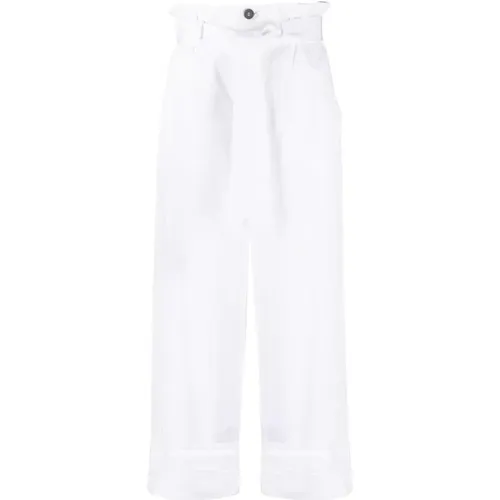 Casual High Waist Trousers , female, Sizes: 2XS, S, L, M - Lorena Antoniazzi - Modalova