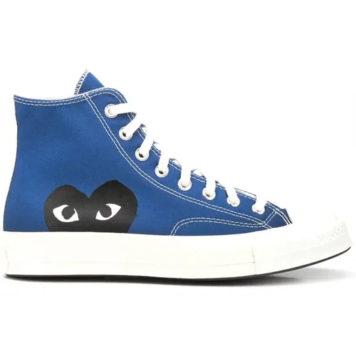 Sneakers, male, , Size: 13 US Heart Sneakers High Top Cotton - Comme des Garçons Play - Modalova