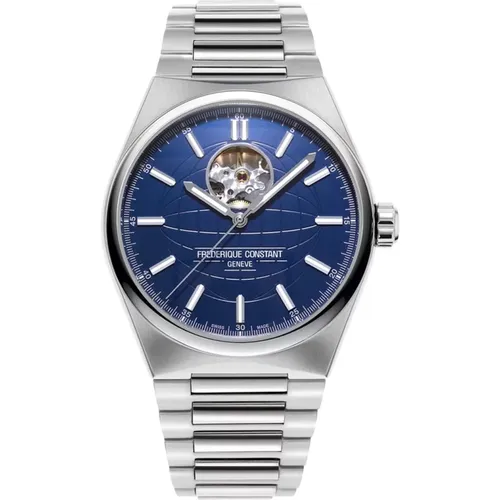 Watches, male, , Size: ONE SIZE Uomo - Fc-310N4Nh6B - Highlife Automatic Skeleton; Stainless Steel Bracelet and Blue Rubber Strap; LTD 888 - Frederique Constant - Modalova