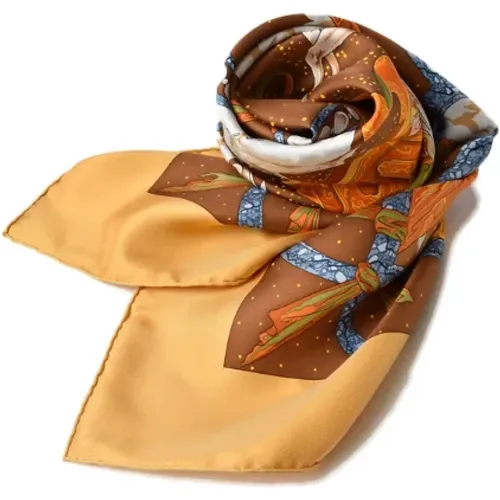 Pre-owned Scarves, female, , Size: ONE SIZE Pre-owned Canvas scarves - Hermès Vintage - Modalova