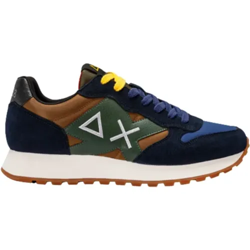 Fox/Navy Bicolor Shoe , male, Sizes: 9 UK - Sun68 - Modalova