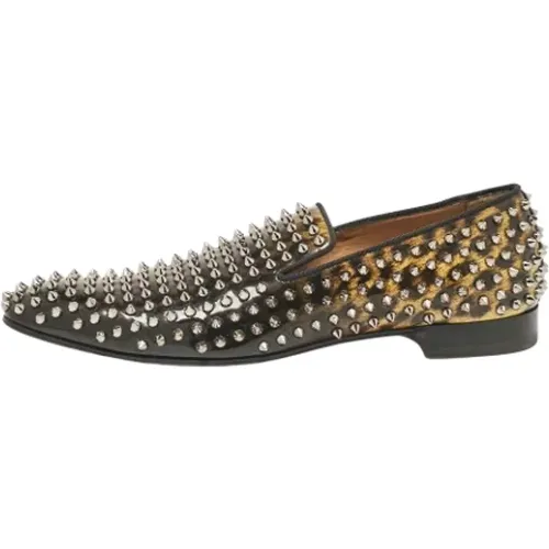 Pre-owned Flats, male, , Size: 10 US Pre-owned Leather flats - Christian Louboutin Pre-owned - Modalova