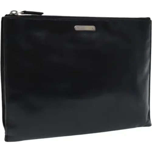 Pre-owned Clutches, female, , Size: ONE SIZE Pre-owned Leather clutches - Saint Laurent Vintage - Modalova