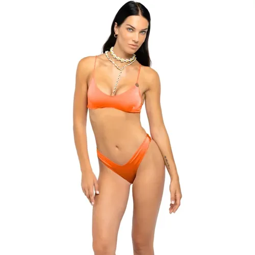Shiny Exchange Color Bikini Top Slip , Damen, Größe: M/L - 4Giveness - Modalova