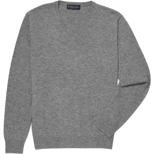 Kaschmir-V-Ausck-Pullover , Herren, Größe: 2XL - Brooks Brothers - Modalova