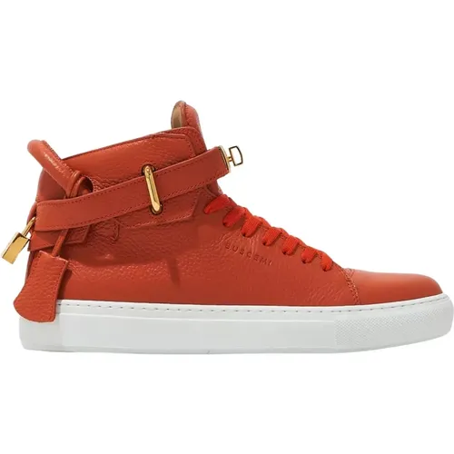 Leather High-Top Sneakers with Logo , female, Sizes: 6 UK, 4 UK - Buscemi - Modalova