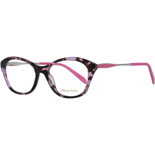 Glasses, female, , Size: ONE SIZE Purple Plastic Optical Frames Full-Rim - EMILIO PUCCI - Modalova