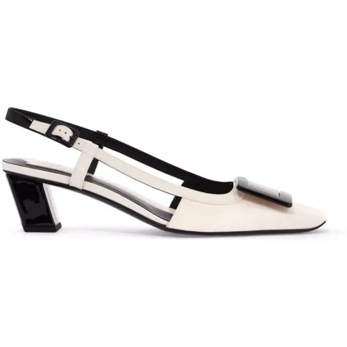 Two-tone patent leather slingback pumps , female, Sizes: 6 UK, 4 UK, 3 UK - Roger Vivier - Modalova