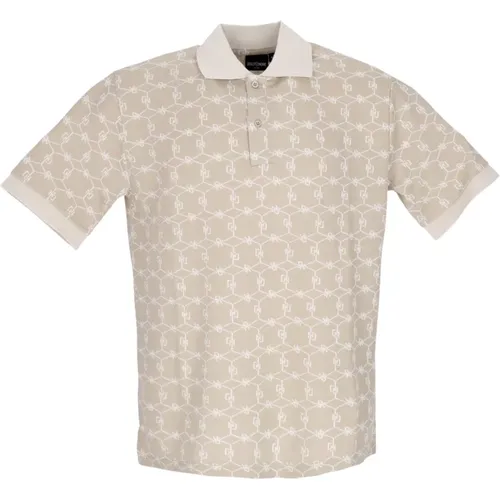 Monogram Jacquard Oversize Polo Shirt White , male, Sizes: XL - Dolly Noire - Modalova