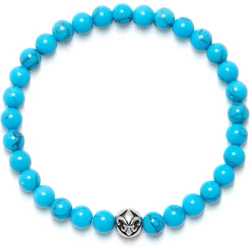 Turquoise and Silver Wristband , male, Sizes: L, M, 2XL, S, XL - Nialaya - Modalova