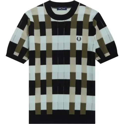 Herren T-Shirt aus gekämmter Baumwolle mit Logo , Herren, Größe: XL - Fred Perry - Modalova