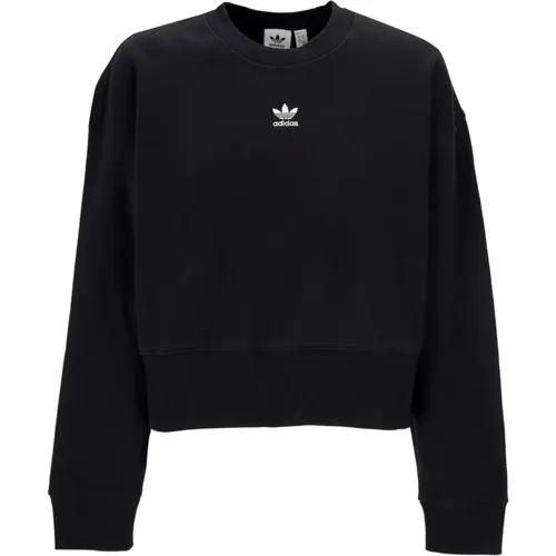 Schwarzer Crewneck Sweatshirt - Streetwear Kollektion , Herren, Größe: S - Adidas - Modalova