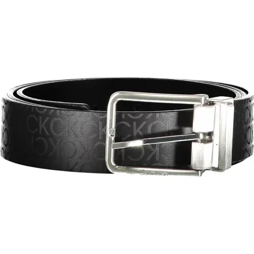 Belts, male, , Size: 110 CM Reversible Polyester Belt - Calvin Klein - Modalova