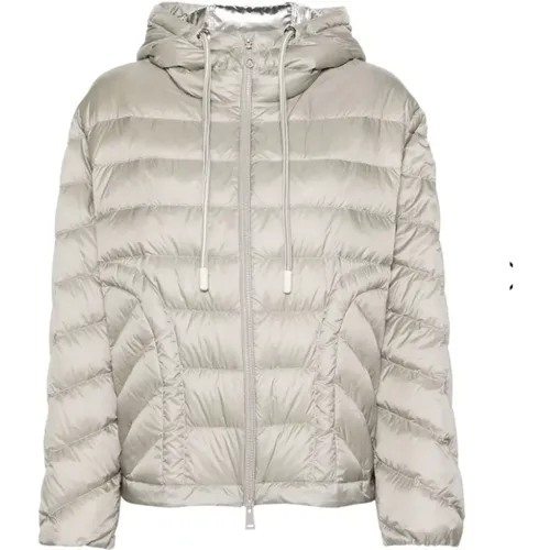 Quilted Down Jacket with Hood , female, Sizes: L, XS, M - Moncler - Modalova