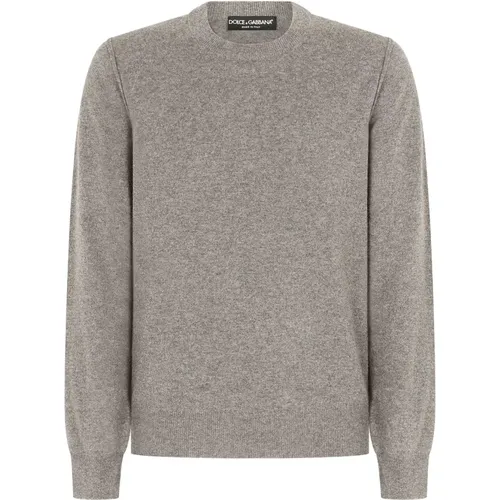 Sweaters Grey , male, Sizes: M, L - Dolce & Gabbana - Modalova