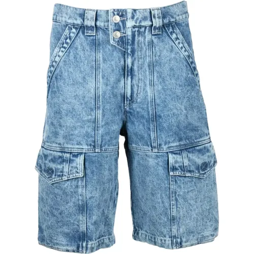 Denim Shorts, male, , Size: W32 Cotton Bermuda Shorts - Isabel marant - Modalova