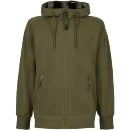 Hooded Open Sweatshirt - , XS , male, Sizes: XL, L, M - C.P. Company - Modalova