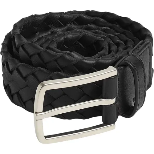 Leather Belt with Silver Buckle , male, Sizes: 90 CM, 85 CM, 80 CM - Bottega Veneta - Modalova