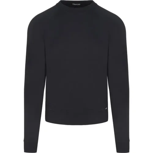 Lightweight Jersey Crewneck in , male, Sizes: L - Tom Ford - Modalova