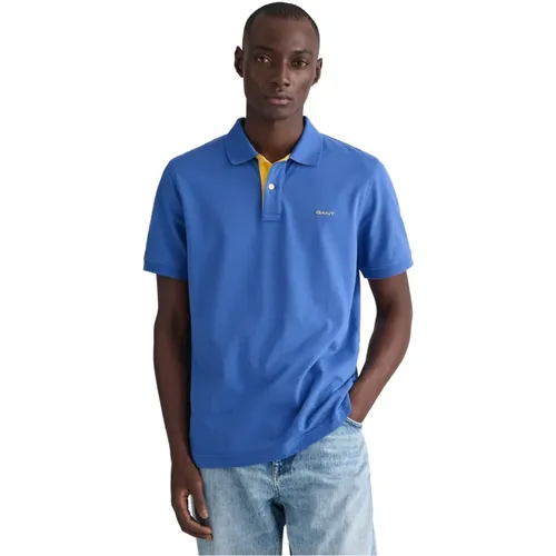Kontrast Piqué Polo Shirt , Herren, Größe: 3XL - Gant - Modalova