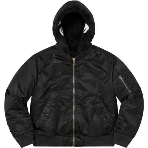 Limitierte Auflage Wendbare Ma-1 Schwarze Jacke - Supreme - Modalova