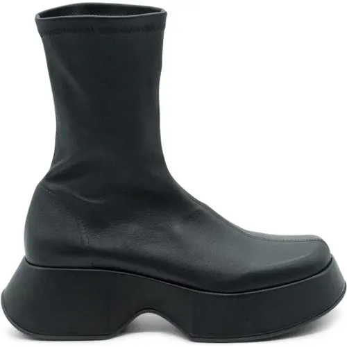 Stretch-Nappaleder Mini Boot in Schwarz , Damen, Größe: 37 EU - Vic Matié - Modalova