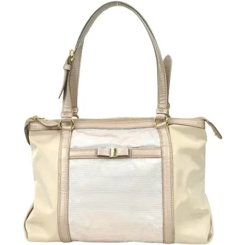 Pre-owned Shoulder Bags, female, , Size: ONE SIZE Stoff Shopper Vara Model - Salvatore Ferragamo Pre-owned - Modalova