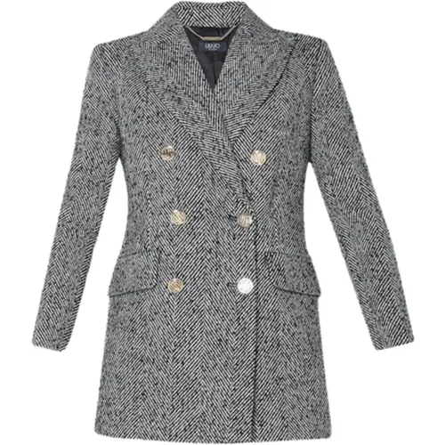 Double-Breasted Coat with Gold Buttons , female, Sizes: M - Liu Jo - Modalova