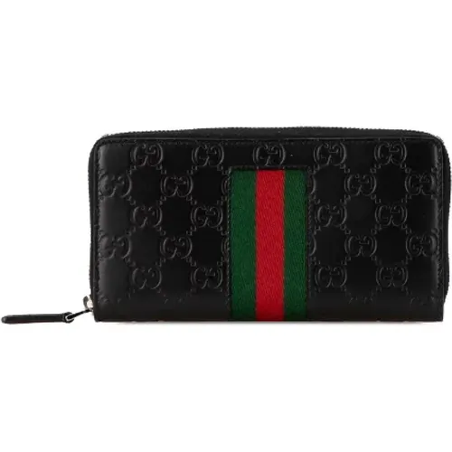 Pre-owned Wallets, male, , Size: ONE SIZE Pre-owned Leather wallets - Gucci Vintage - Modalova