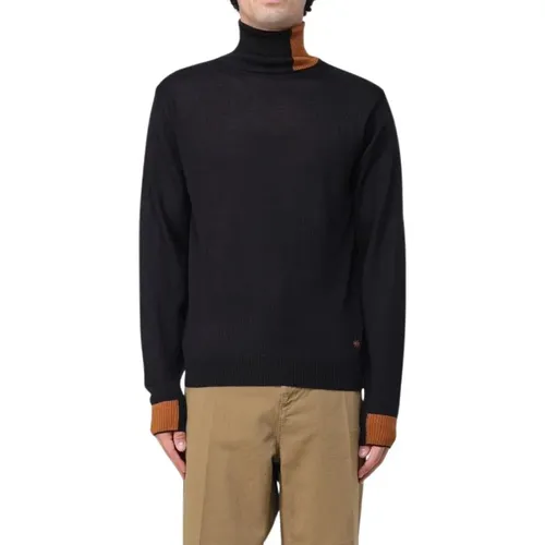 Turtlenecks, male, , Size: XL Two-tone Turtleneck Sweater - Manuel Ritz - Modalova