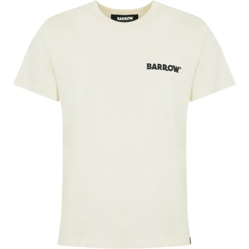 Baumwoll-T-Shirt mit Logodruck , Herren, Größe: XL - BARROW - Modalova