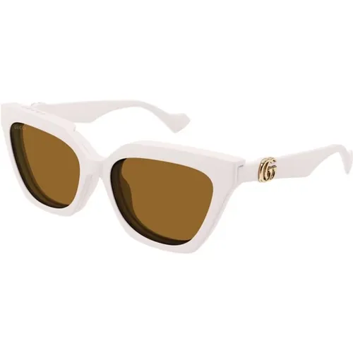 Ivory Transparent Sonnenbrille , Damen, Größe: 55 MM - Gucci - Modalova