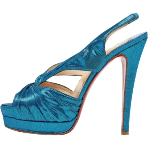 Pre-owned Sandals, female, , Size: 6 US Pre-owned Satin sandals - Christian Louboutin Pre-owned - Modalova