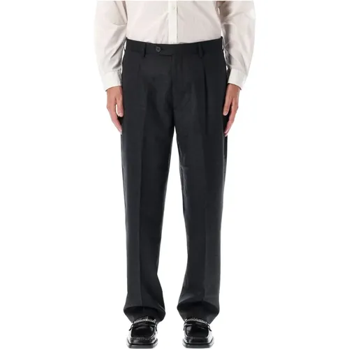 Dark Grey Wool Formal Trousers , male, Sizes: XL - mfpen - Modalova